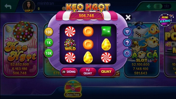 Tính năng nổi bật tại slot game candy QQ88